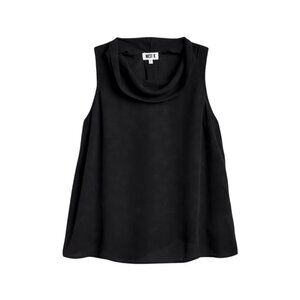 Beacon Harmony Black Cowl Neck Sleeveless Blouse